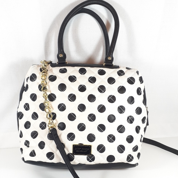 Betsey Johnson Handbags - 💋BETSEY JOHNSON Black Polka Dot Crossbody Purse